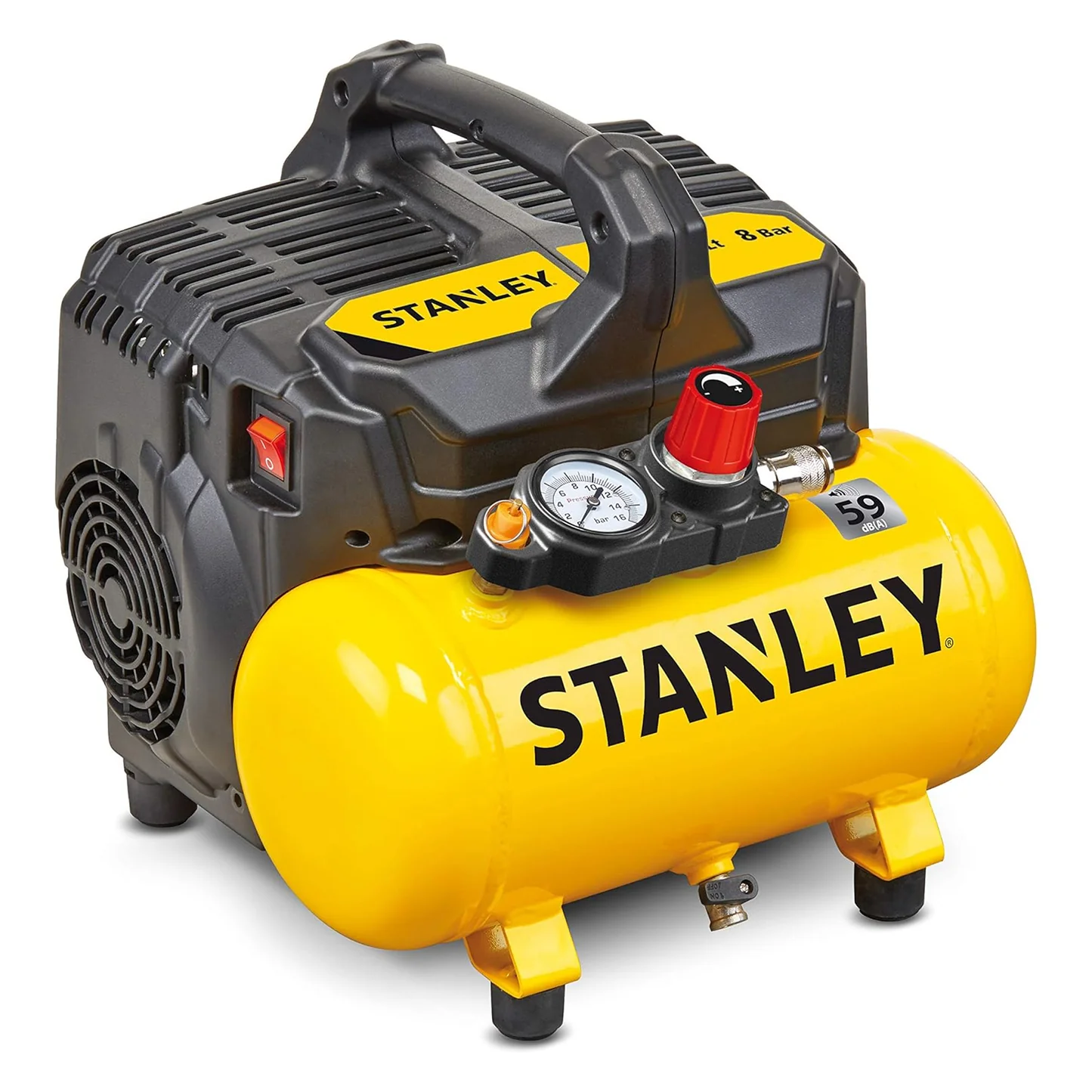 STANLEY SILENT AIR COMPRESSOR, 6L, 750W, 230V, 59DB - DST100/8/6