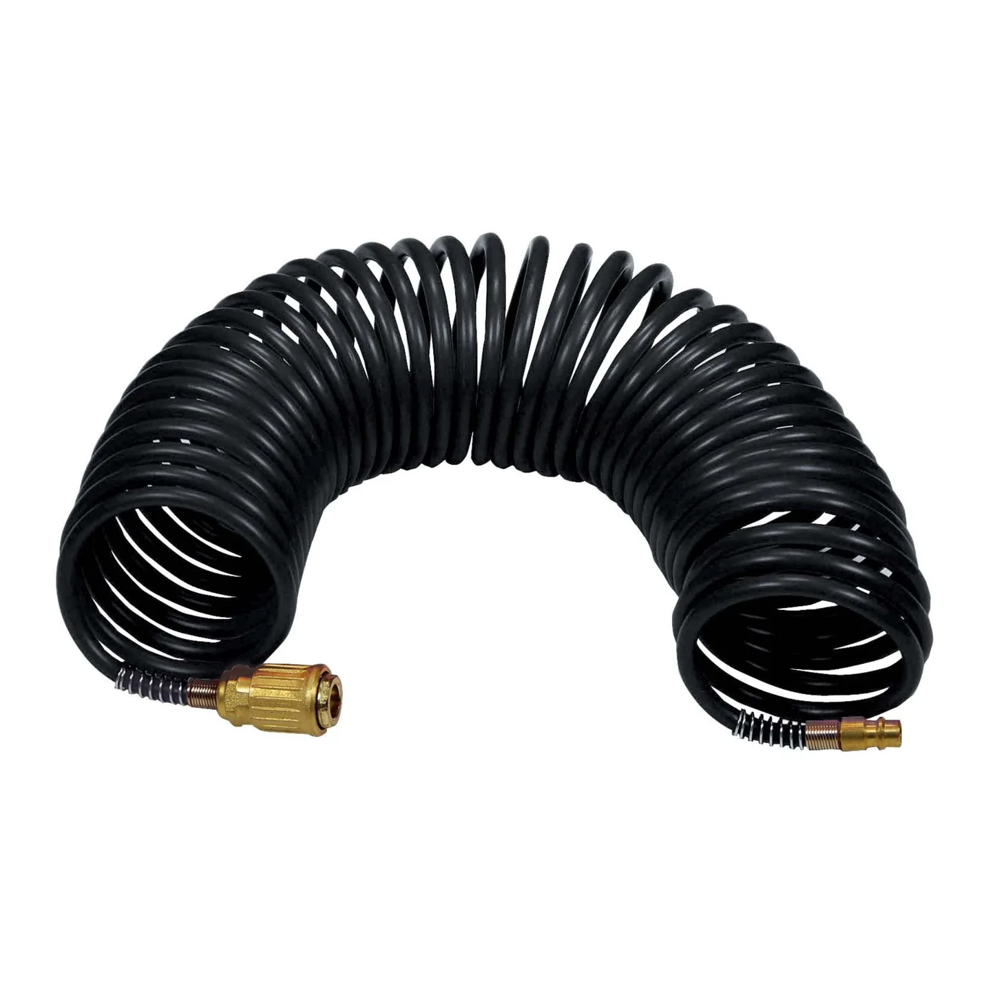 STANLEY SPIRAL AIR HOSE WITH QUICK CONNECT FITTINGS (6X8 MM), 10M LENGTH - 8221577STN