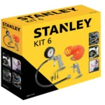 STANLEY AIR TOOLS KIT 6 PCS, INCLUDES AN INFLATING GUN, AIR DUSTING GUN, 5M SPIRAL HOSE AND 3 NOZZLES