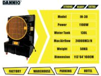DANNIO 1100W 130L Evaporative Air Cooler – Model No: IN-30