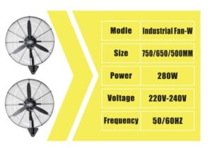 DANNIO 280W Wall Mounted Fan