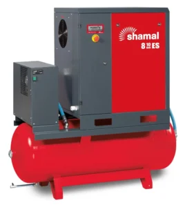 SHAMAL STORM 8-10-500 ES Rotary Screw Air Compressor 7.5KW 10Bar 35.3CFM + 500Ltr Tank + Refrigerant Air Dryer