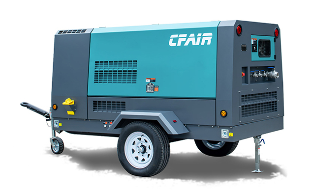 CFAIR Portable Screw Compressor 10.5 Bar 390 CFM with CUMMINS Engine – CF390M-10.5