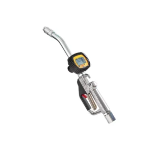 MECLUBE F 3/4” BSP DIGITAL OIL NOZZLE 024-1245-H00 WITH RIGID END 30° SEMI-AUTOMATIC ANTI-DROP VALVE 35MM | FLOW METER | HIGH DELIVERY FUEL DISPENSER | 0.35 - 70 BAR | MADE IN ITALY