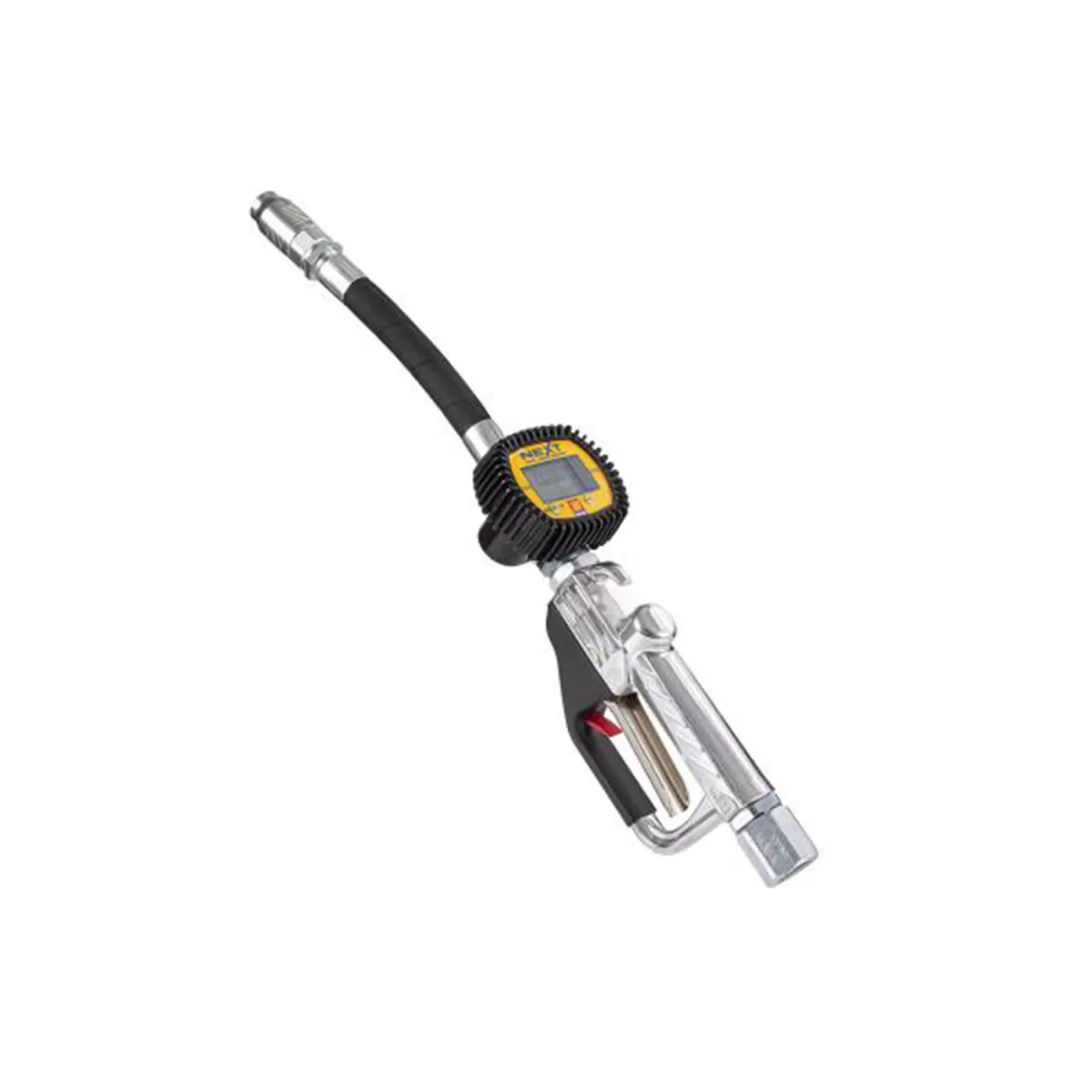 MECLUBE F 3/4” BSP DIGITAL OIL NOZZLE 024-1245-G00 WITH FLEXIBLE END SEMI-AUTOMATIC ANTI-DROP VALVE 35MM | FLOW METER | HIGH DELIVERY FUEL DISPENSER | 0.35 - 70 BAR | MADE IN ITALY
