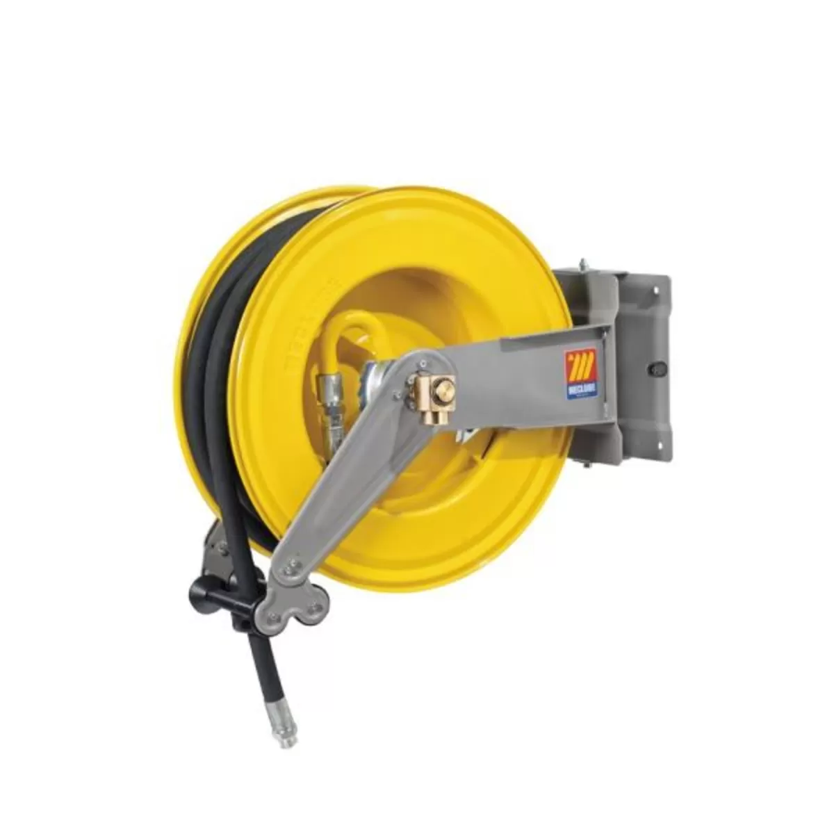 MECLUBE HOSE REEL DIESEL 15M 3/4 INCH F-550 070-1408-515 AUTOMATIC | FIXED PAINTED STEEL| MADE IN ITALY