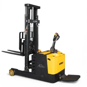 STEERX Full Electric Reach Stacker – Heavy Duty<br> <br>Model: SMRS15T – 4500<br>Capacity – 1500 Kg
