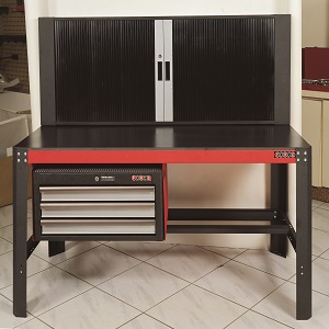 Force Heavy-duty workbench with drawers & lochable cabinet 50254