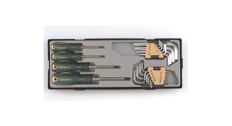 Force 22pc screwdriver & L key set T2221B