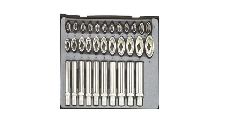 Force 33pc 3/8" 6pt Flank & star socket set T3331