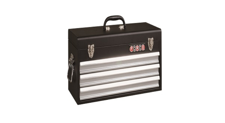 Force 3-Drawer black tool chest with top lid 50223S