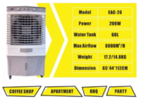 DANNIO 200W 60L Evaporative Air Cooler – Model No: EAC-20