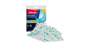 Vileda Pro Clean Sponge Cloth Pack of 3 - Highly Effective and Biodegradable