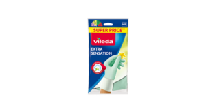 Vileda Extra Sensation – Cotton-lined rubber gloves